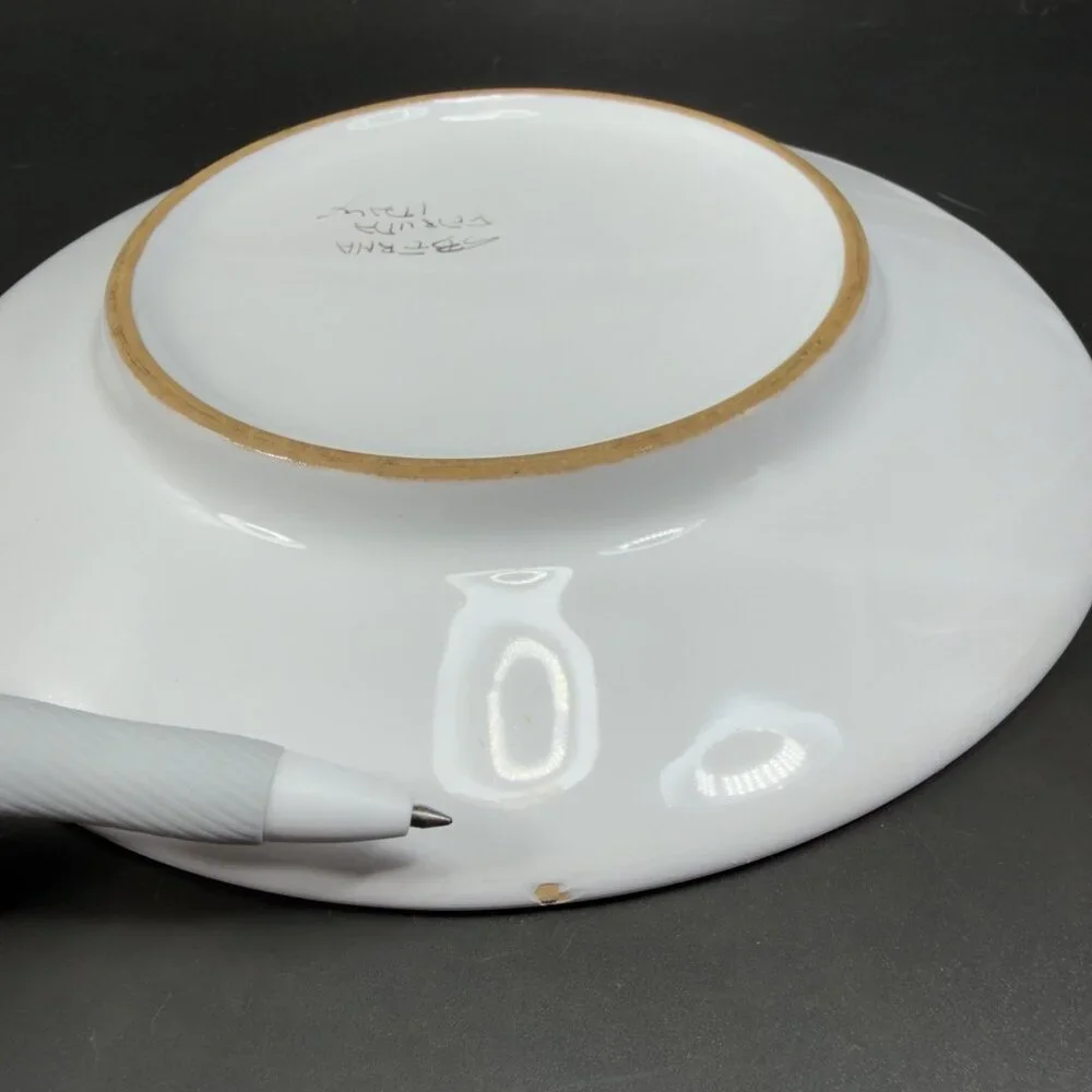 Sberna Deruta ROYAL ELEPHANT 8inch Plate Dish Set 4 Plates Dishes Made in‎ Italy